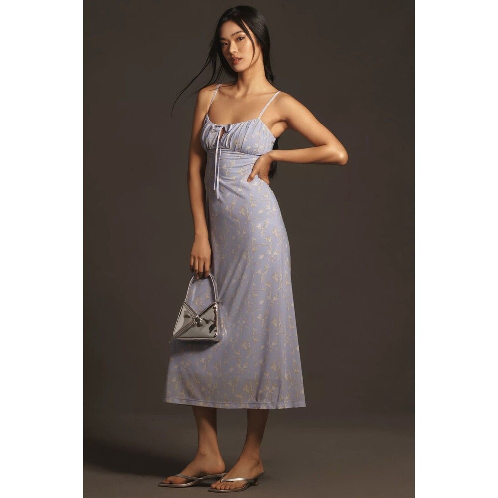 NWOT By Anthropologie Sleeveless Slip Midi Dress Size S Lavender